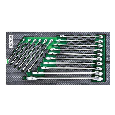 Набор комбинированных ключей 6-24 мм,16 пр., в мягком ложементе (А) TOPTUL  GEA1615
