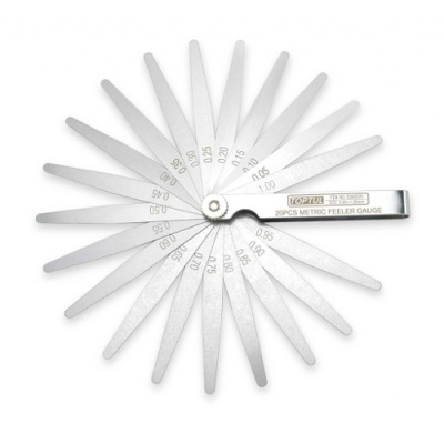 Набор щупов 0.05 -1.00 мм 20 шт TOPTUL ICAA0020