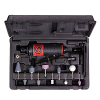 Машинка зачистная прямая с набором шарошек, 22000 об./мин. Chicago Pneumatic CP7411K 8941074111