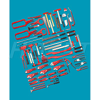 Набор инструментов для ремонта алюминиевого кузова, 65 предметов Hazet 0-179NX/65ALU